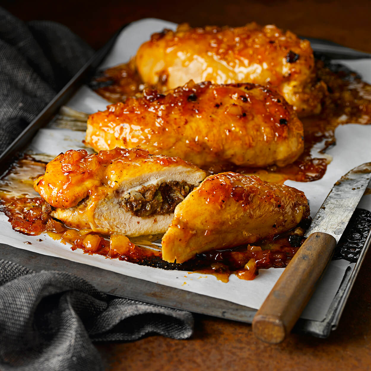 Apricot Chicken Roulade