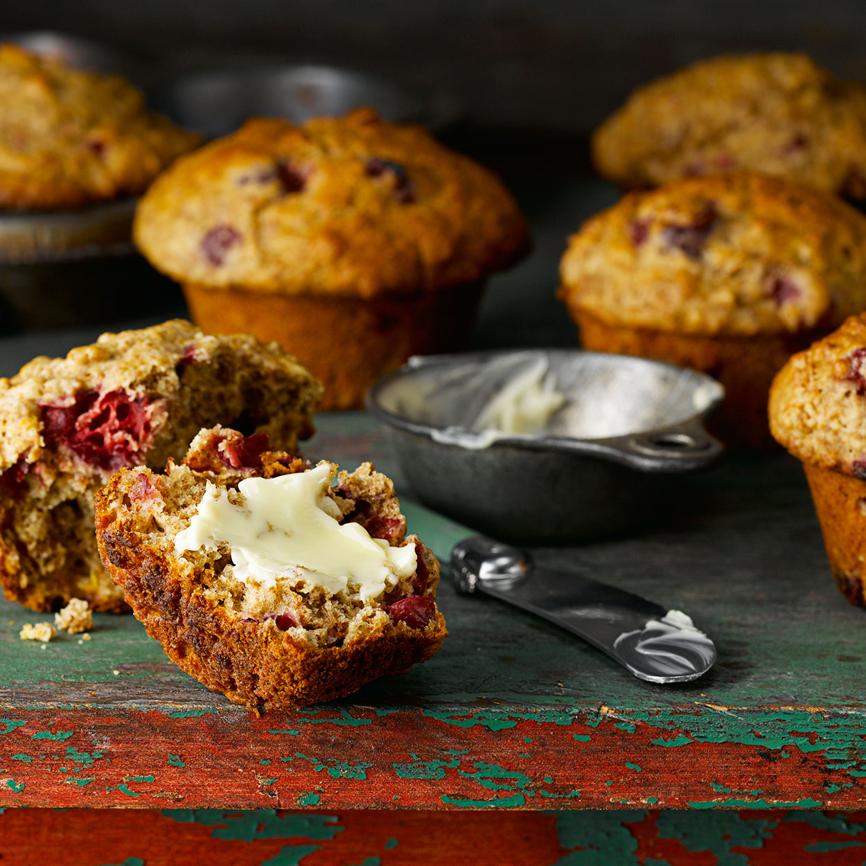 Cranberry Orange Bran Muffins