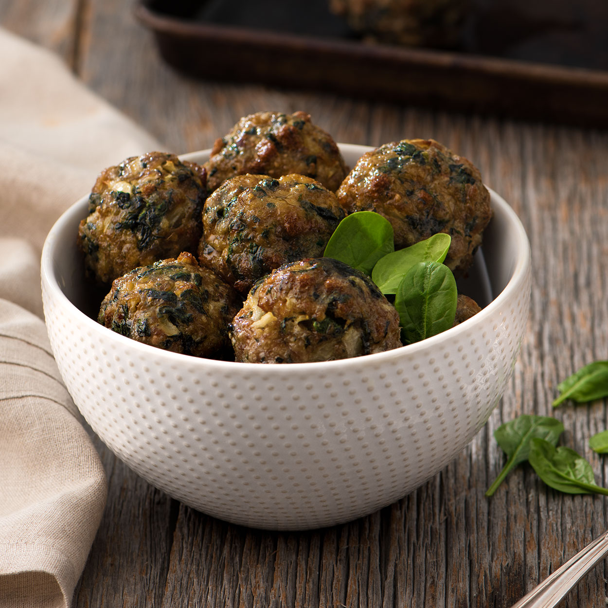 Simple Chicken and Spinach Meatballs