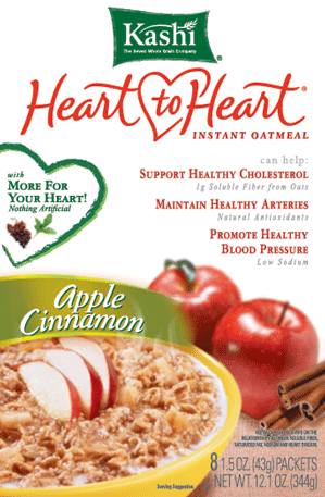 <bold>Kashi® Heart to Heart®</bold> Instant Oatmeal Apple Cinnamon