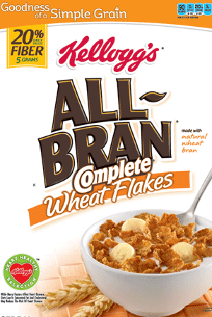 <bold>Kellogg's® All-Bran® Complete®</bold> Wheat Flakes cereal