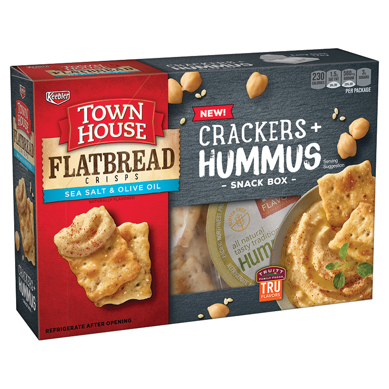 Keebler® Town House® Flatbread Crisps Sea Salt and Olive Oil with Hummus