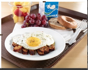 Crispy Eggs with Black Bean Burger Strips