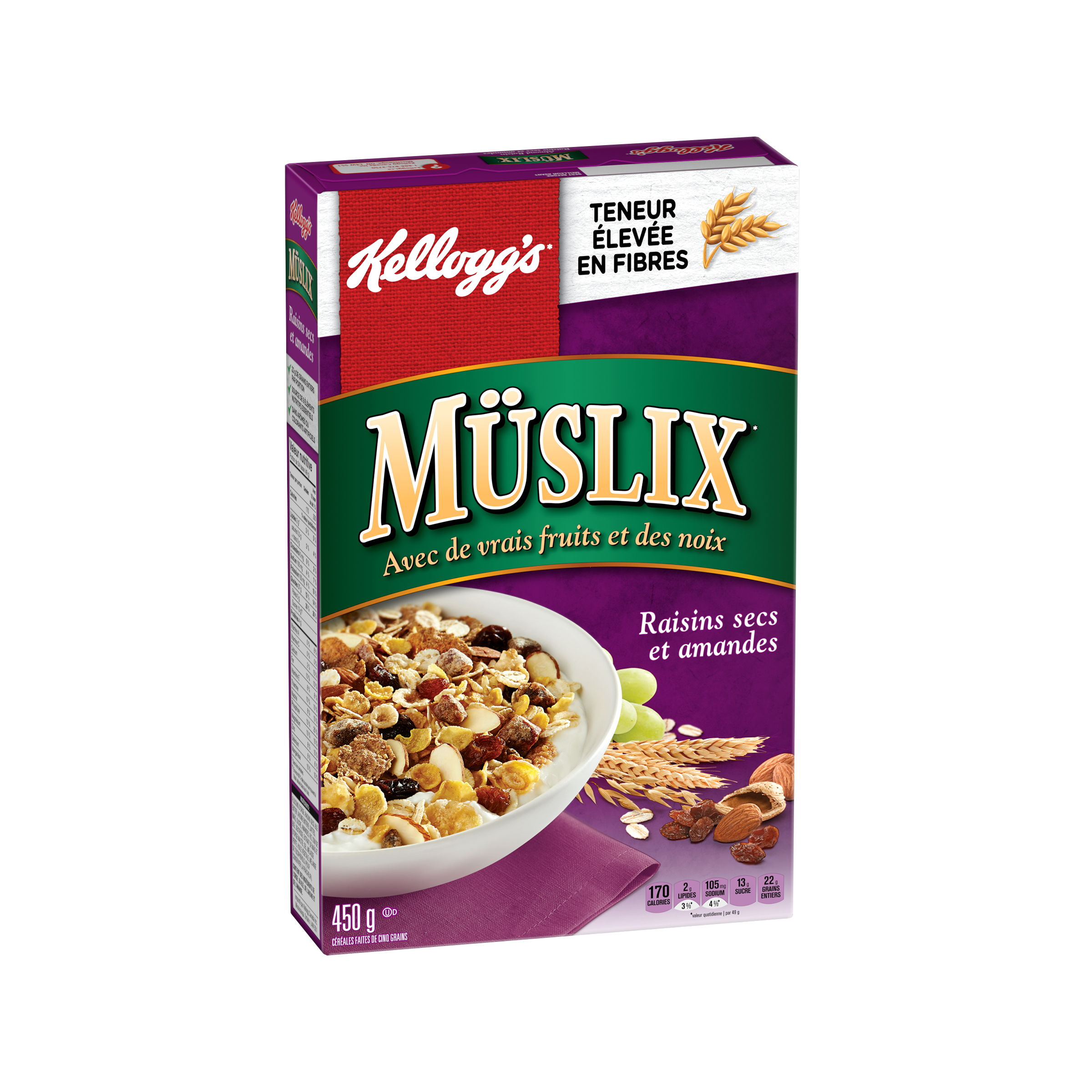 Céréales Müslix* Raisins secs et amandes Kellogg's Canada