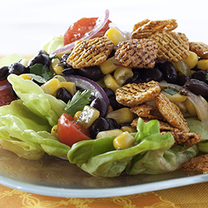 Black Bean Salad with Spicy Crispix™ Croutons