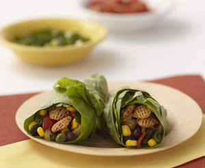 Spicy Black Bean Salad Wraps