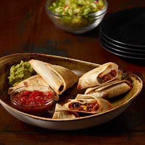Cheesy Black Bean Quesadilla Triangles