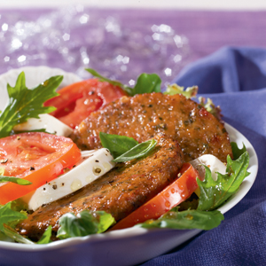 Tomato Basil Burger Caprese Salad Recipe