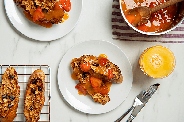 Baked French Toast with Orange-Berry Sauce