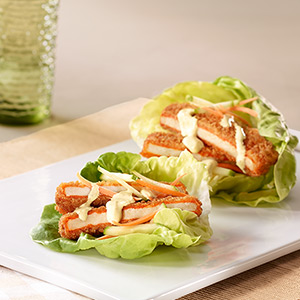 Buffalo Chik Lettuce Wraps with Curry Sauce