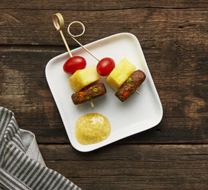 Veggie Skewer Appetizers with Ginger Mustard