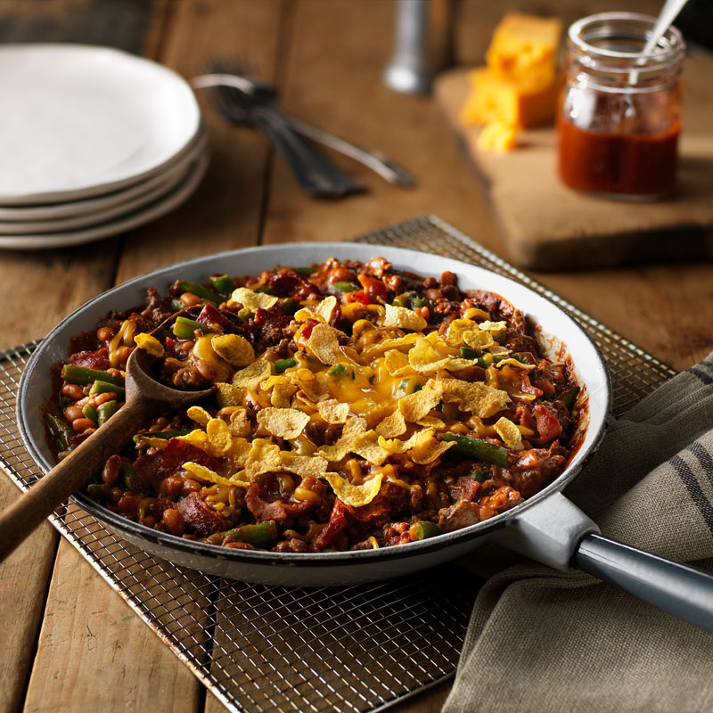 Barbecue Beef & Bean Skillet