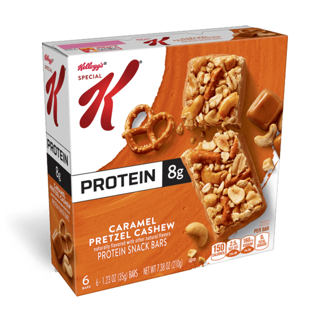 special k protein bars caramel pretzel cashew