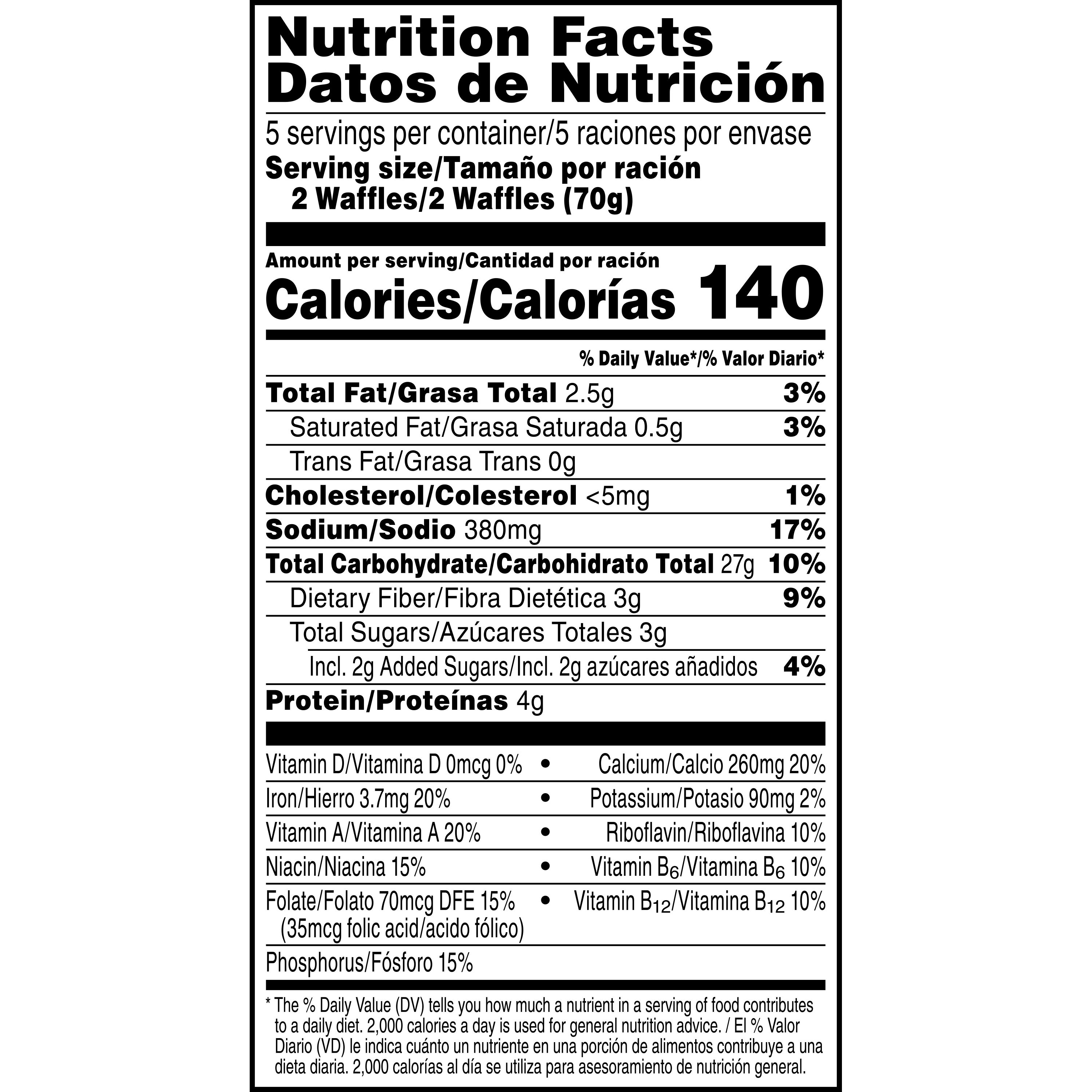 Kellogg's® Eggo® NutriGrain® Low Fat Made With Whole Wheat Waffles