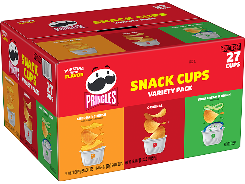 Pringles® Snack Cups Multipack, 3 Crisp Flavors (18ct, 27ct, 36ct, 48ct) Image