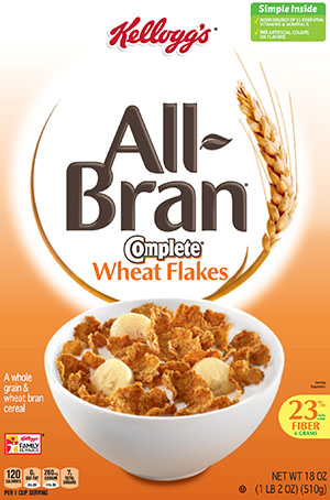 Kellogg's All-Bran Complete Wheat Flakes cereal