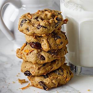 Carrot Raisin Bran Cookies