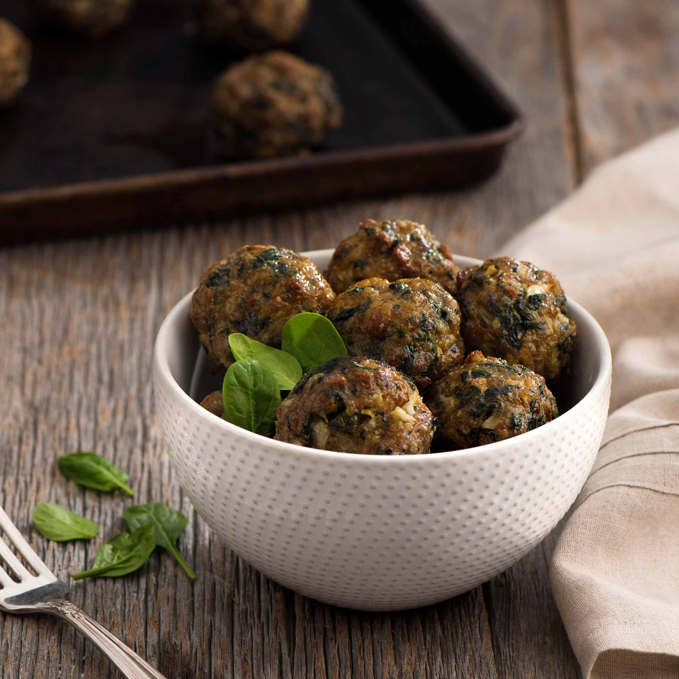Simple Chicken and Spinach Meatballs AllBran*