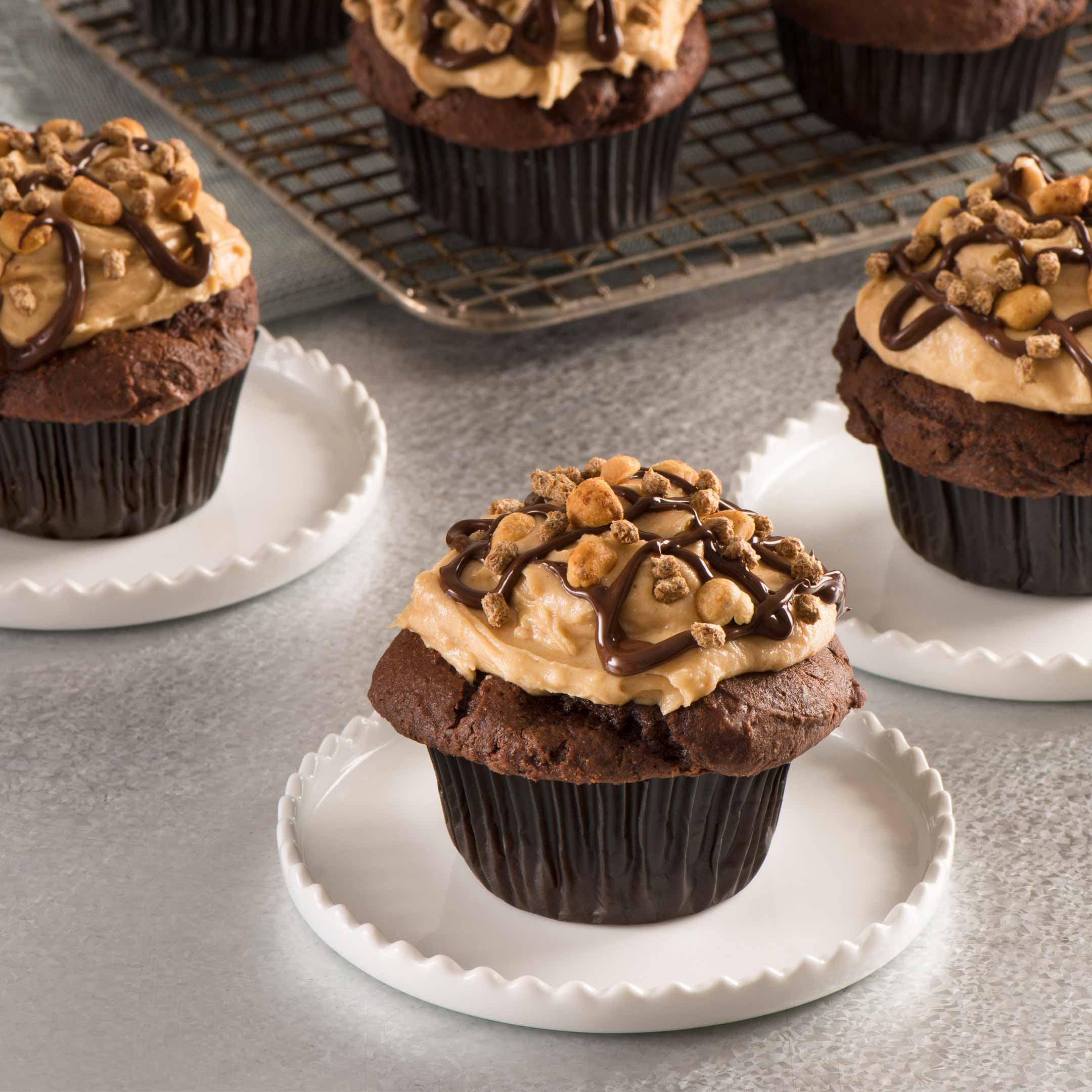 Chocolate Peanut Butter Cupcakes AllBran*