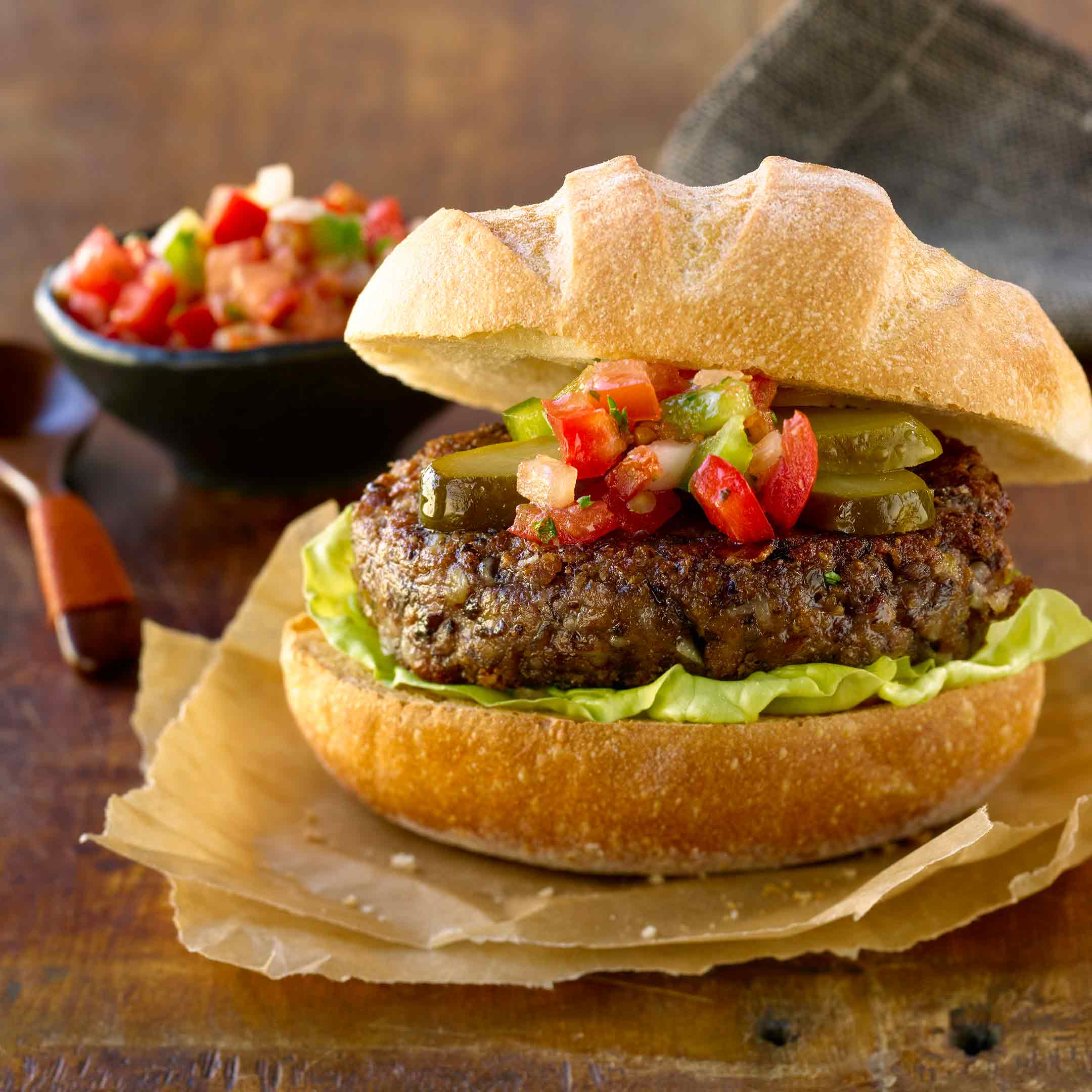 Burger de haricots noirs