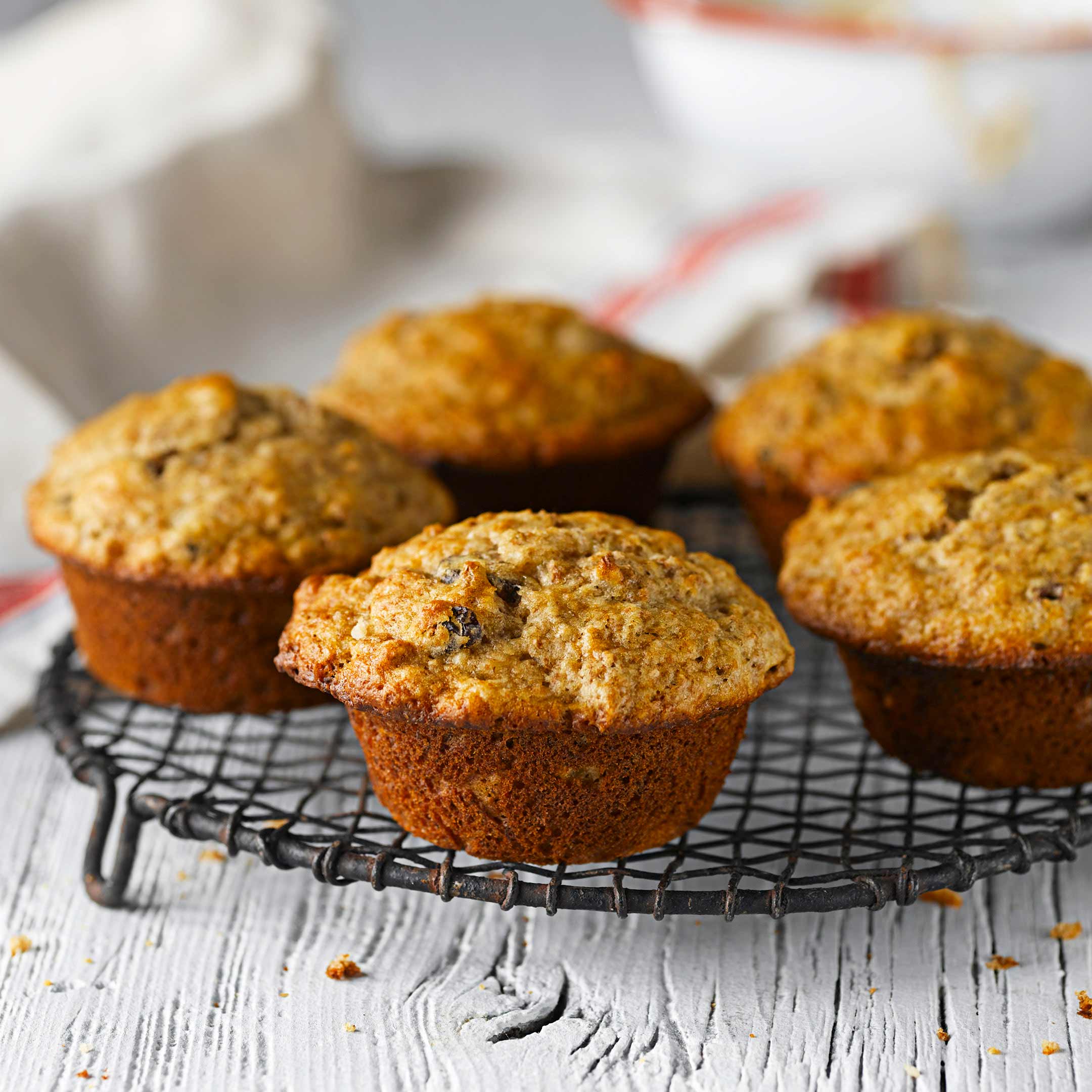 Muffins aux bananes et raisins secs