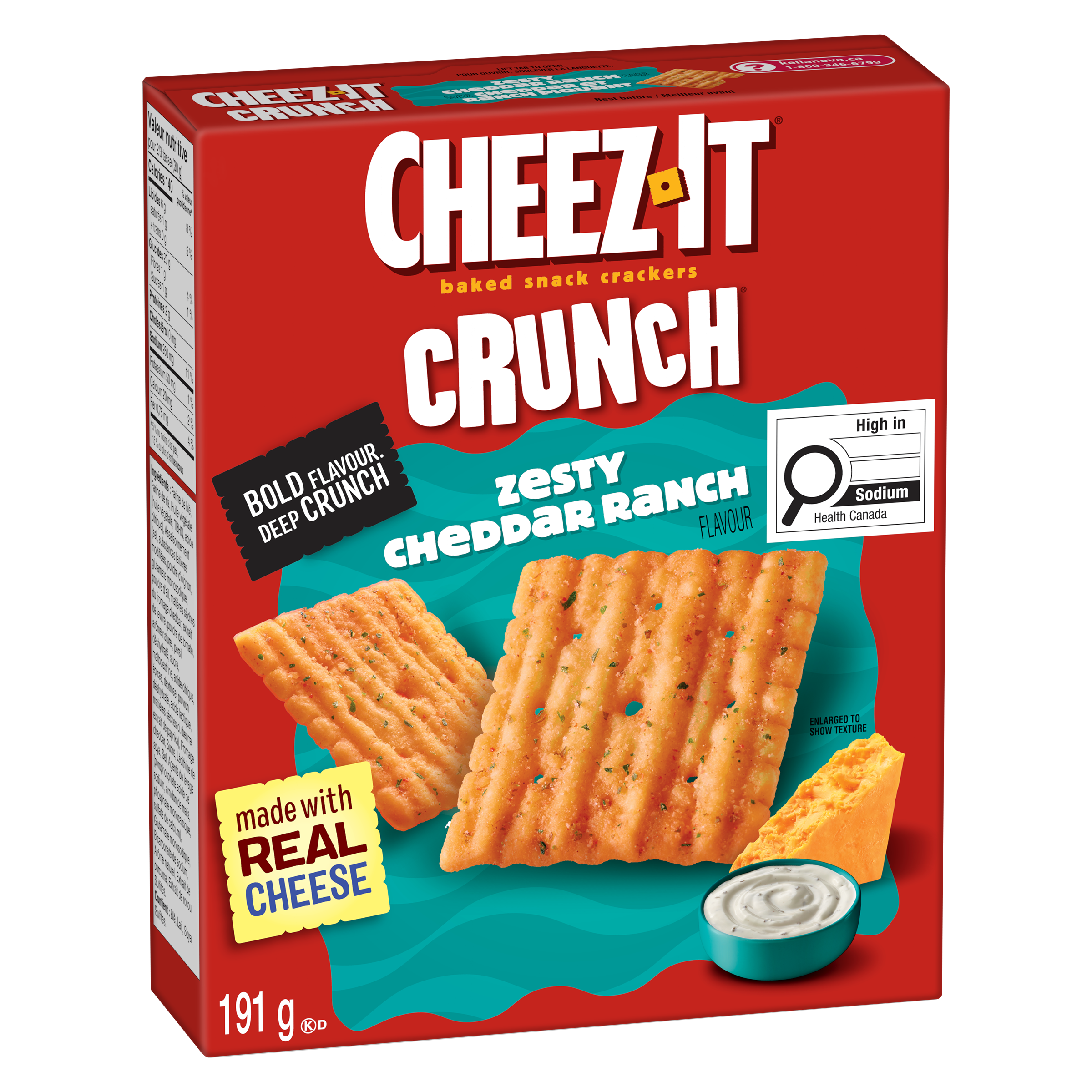 Cheez-It Crunch* Zesty Cheddar Ranch Flavour Crackers