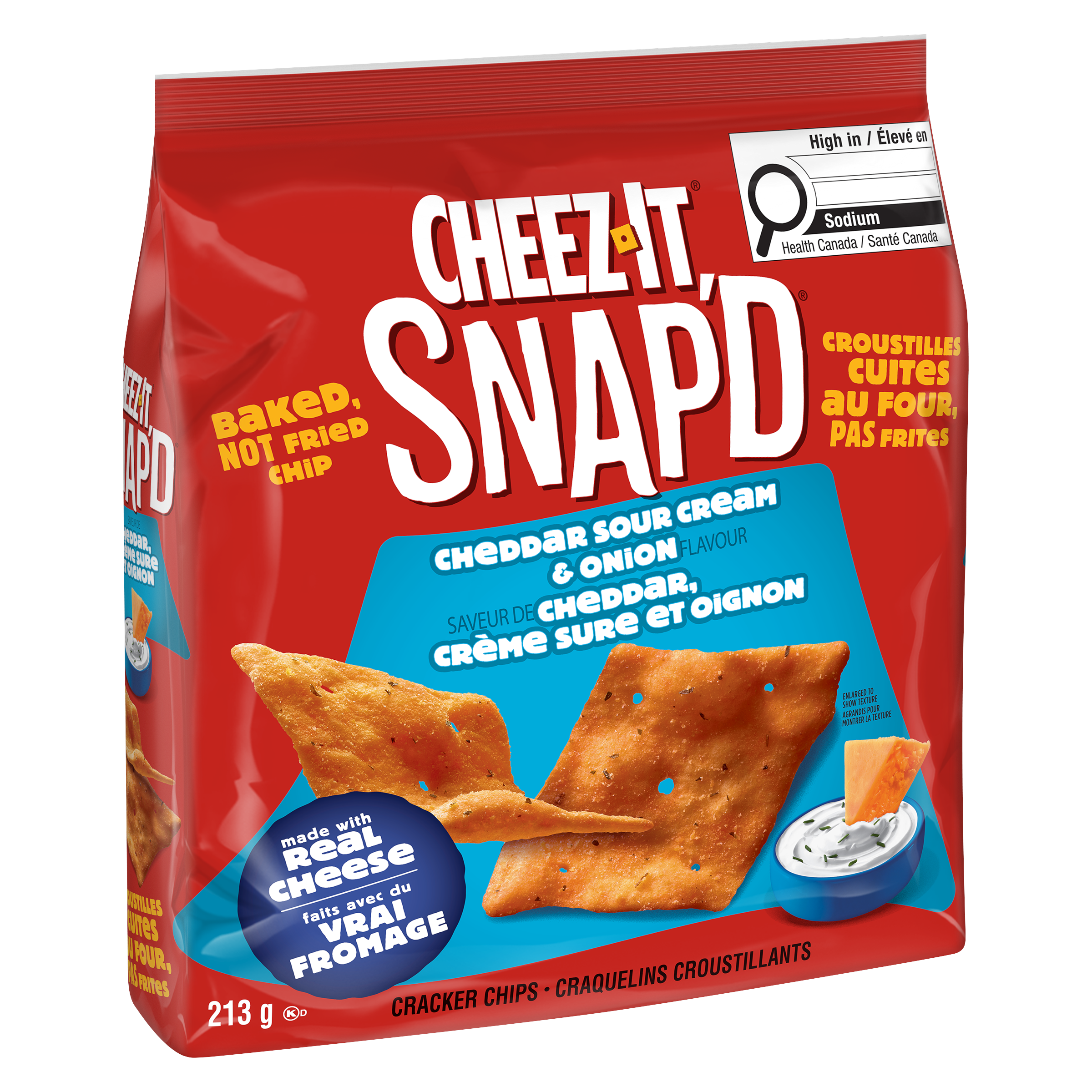 Cheez-It SNAP’d* Saveur de Cheddar Crème Suŕe et Oignon