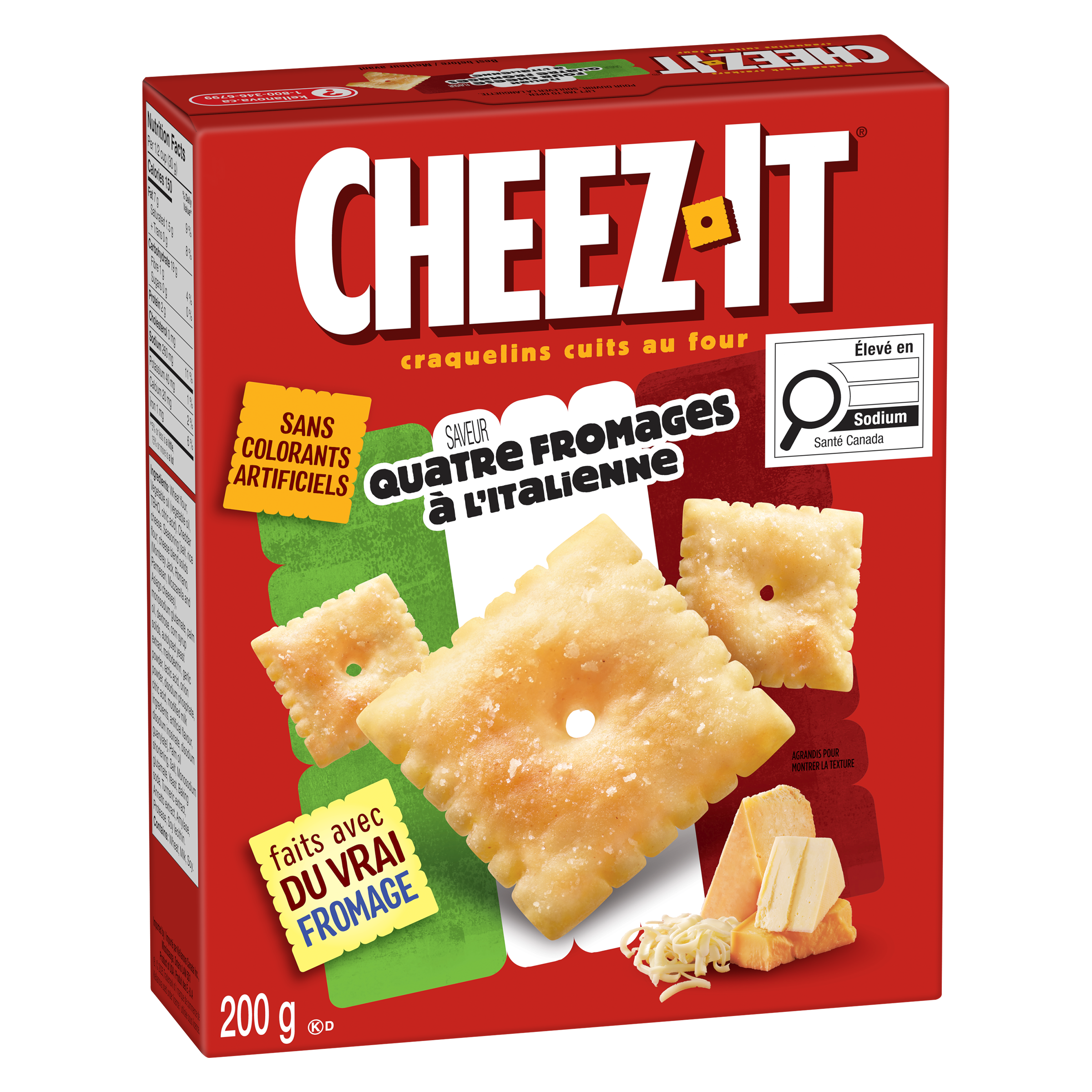 Craquelins CHEEZ-IT* saveur Quatre fromages &agrave; l&rsquo;italienne
