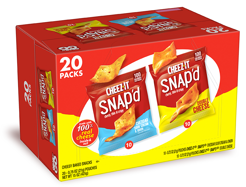 Cheez-It® Snap'd® Variety Pack (Cheddar Sour Cream & Onion, Double Cheese) Image