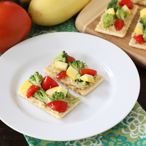 Chopped Veggie Salad on Club® Crackers