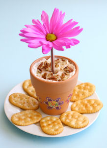 Mother's Day Cheese and Crackers Flower Pot