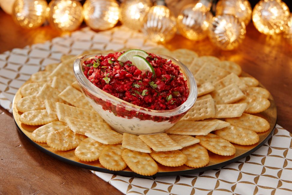 Cranberry-Cilantro Salsa with Cream Cheese Spread