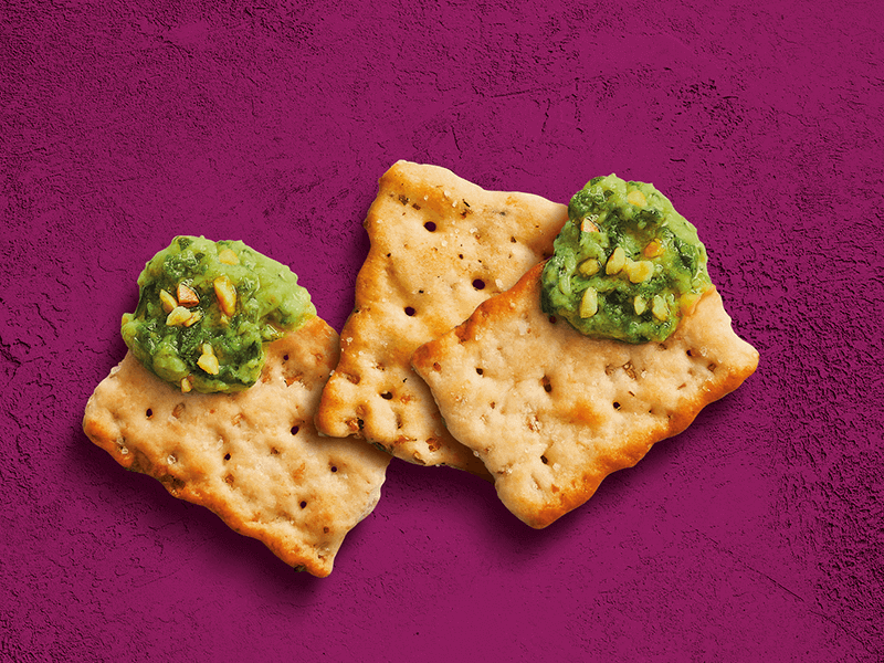 Roasted Garlic Hummus with Basil Pesto Dip