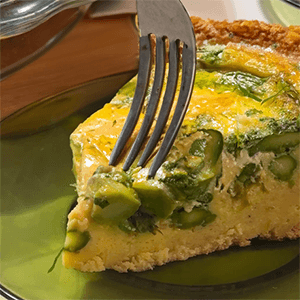 Asparagus and Goat Cheese Quiche