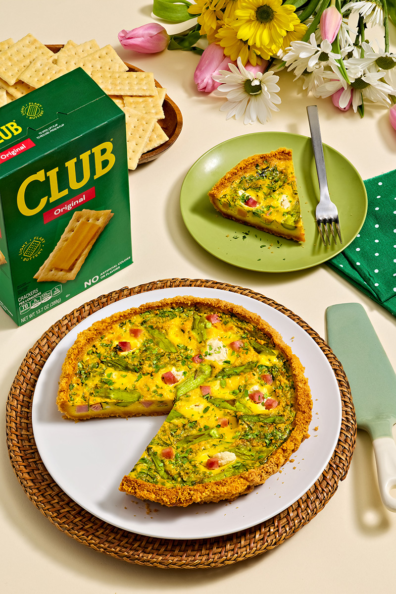 Cracker-Crusted Spring Quiche