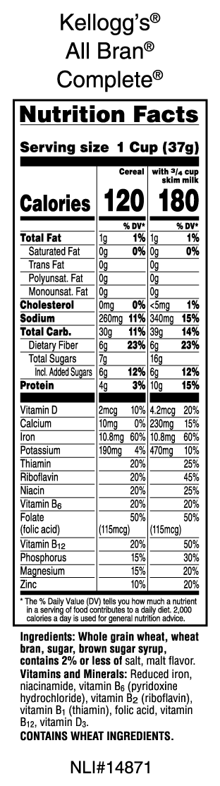 All Bran Bran Flakes Nutrition Information – Runners High Nutrition