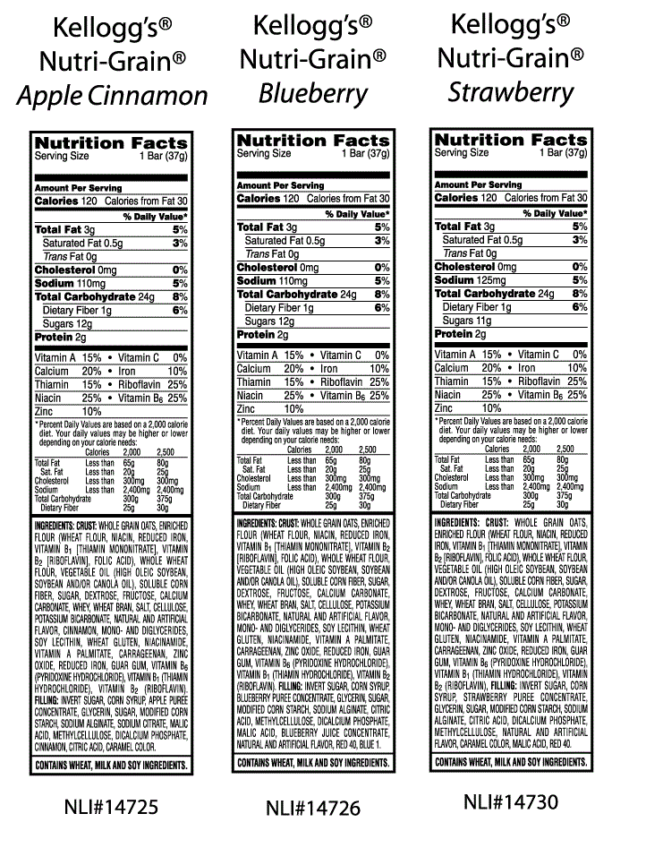 Nutri Grain Blueberry Cereal Bar Nutrition Facts Besto Blog