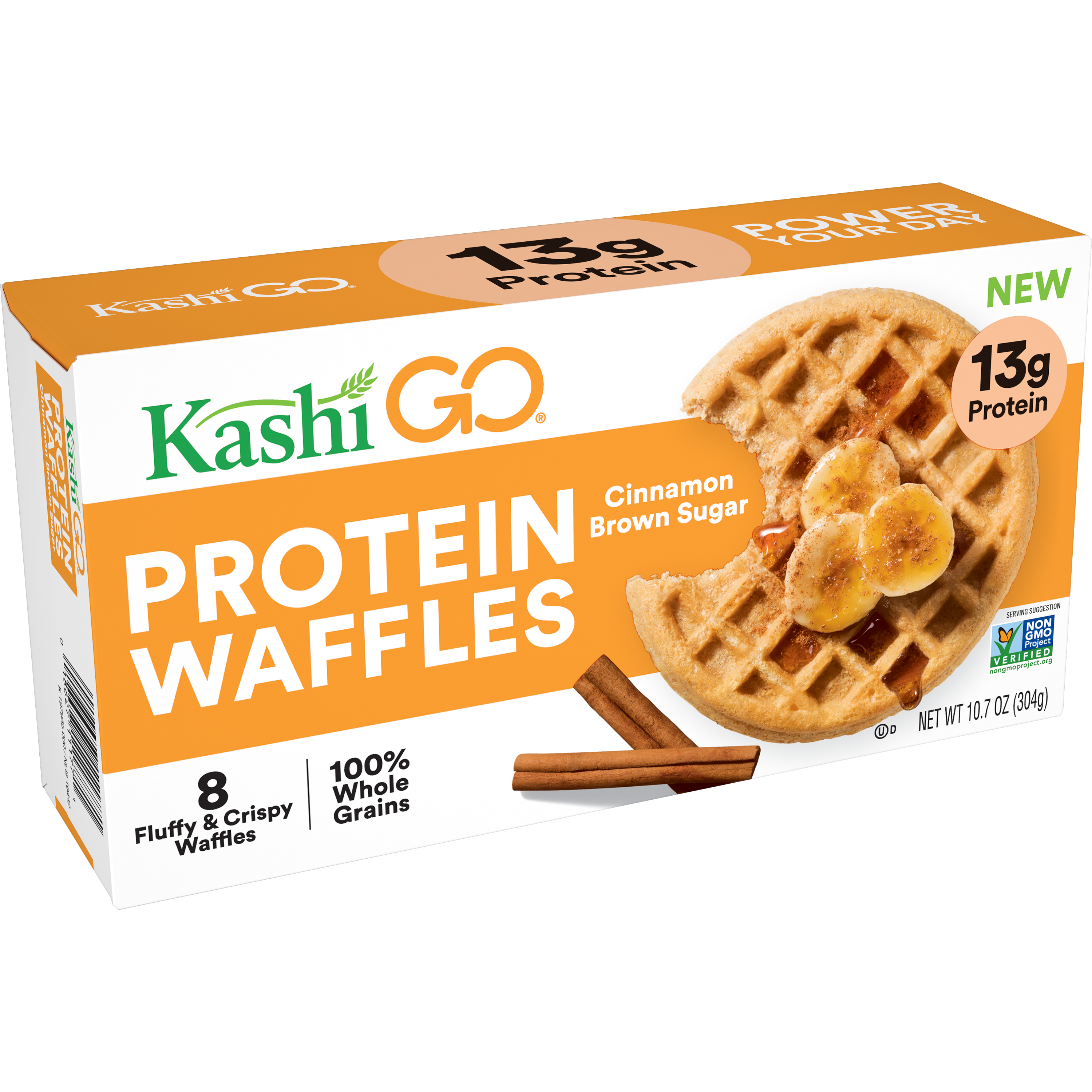 Kashi GO Protein Waffles Cinnamon Brown Sugar Kashi