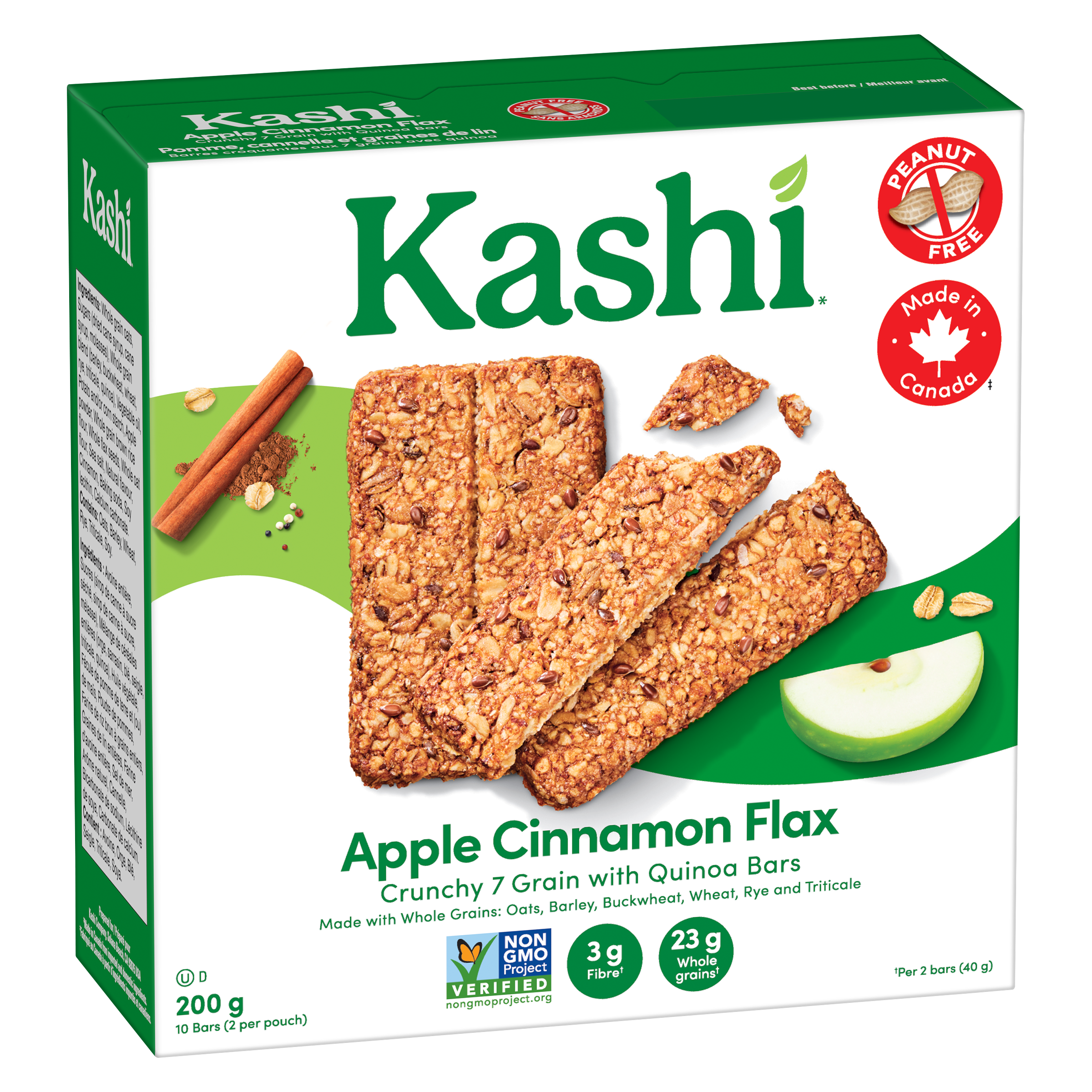 Kashi* Apple Cinnamon Flax Crunchy 7 Grain with Quinoa Bars