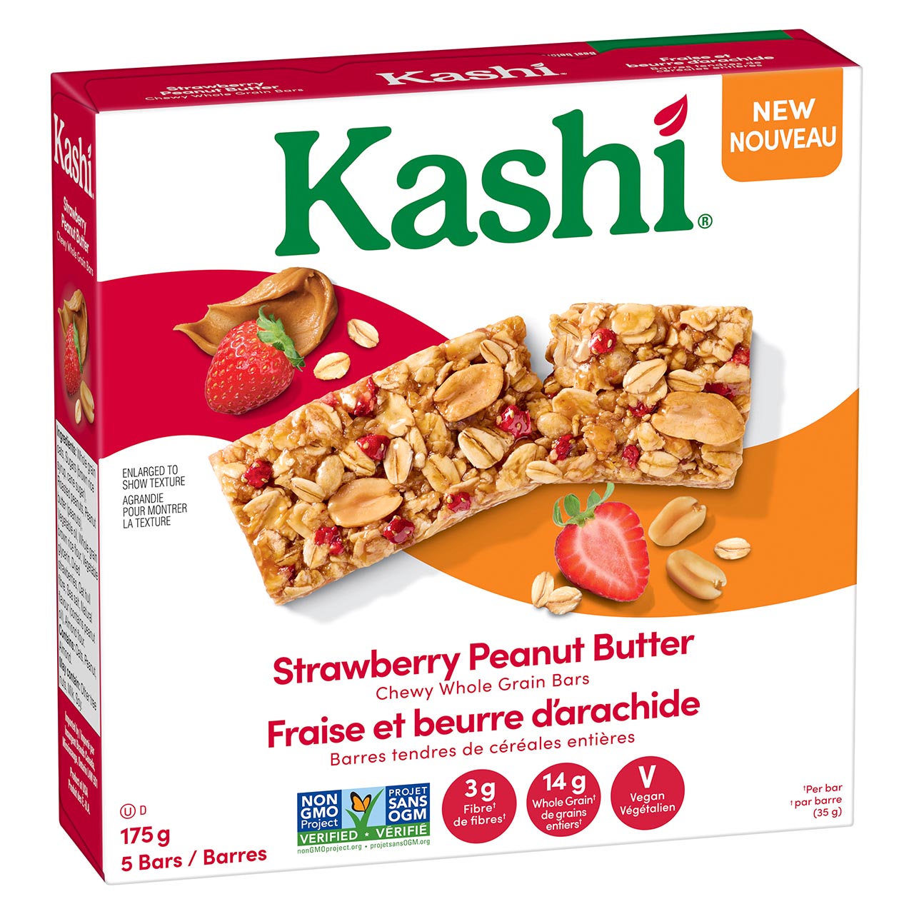 Barre tendre Kashi&reg; Fraises et beurre d&rsquo;arachide 