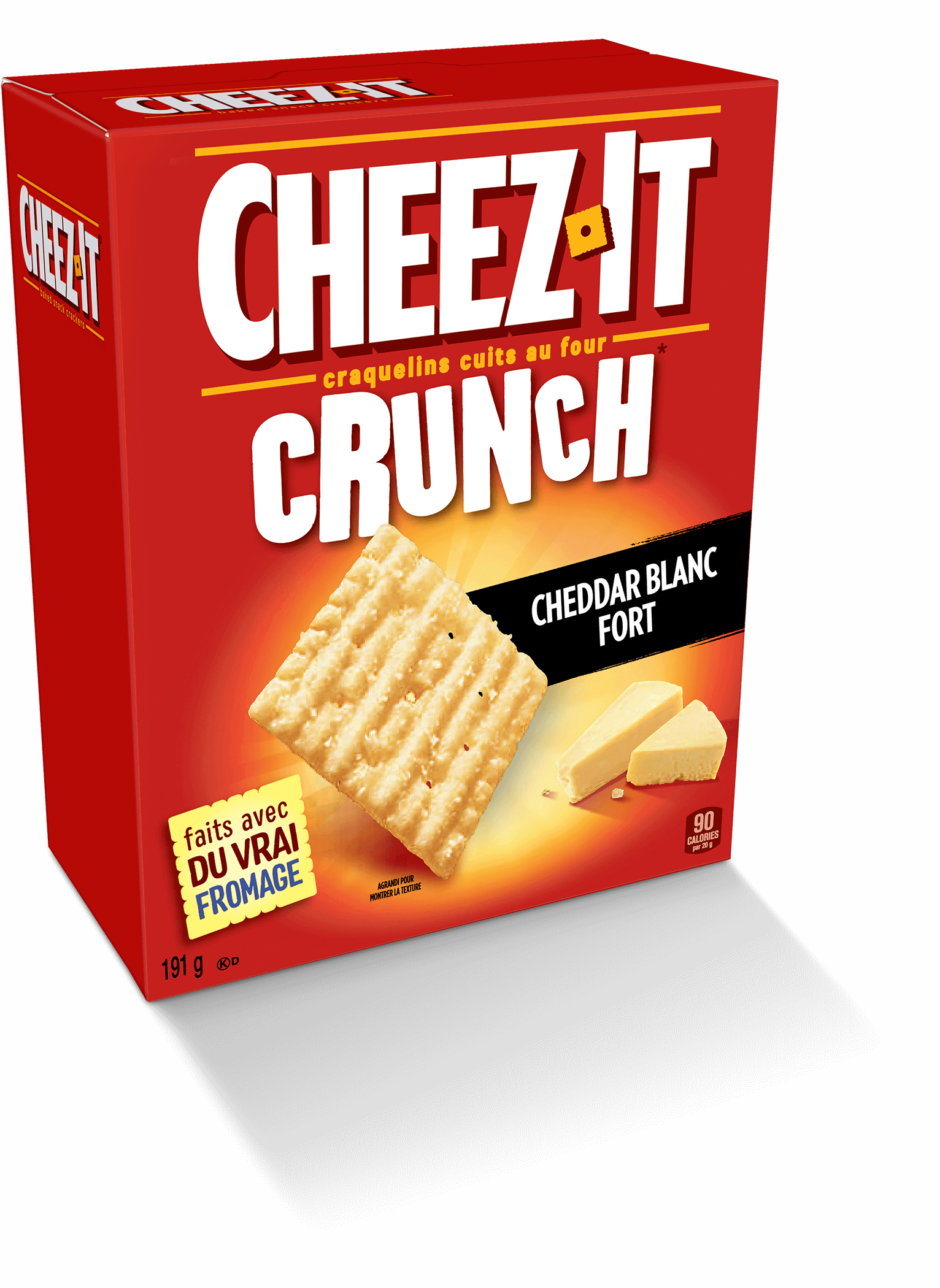 Craquelins CHEEZ-IT CRUNCH* Cheddar blanc fort