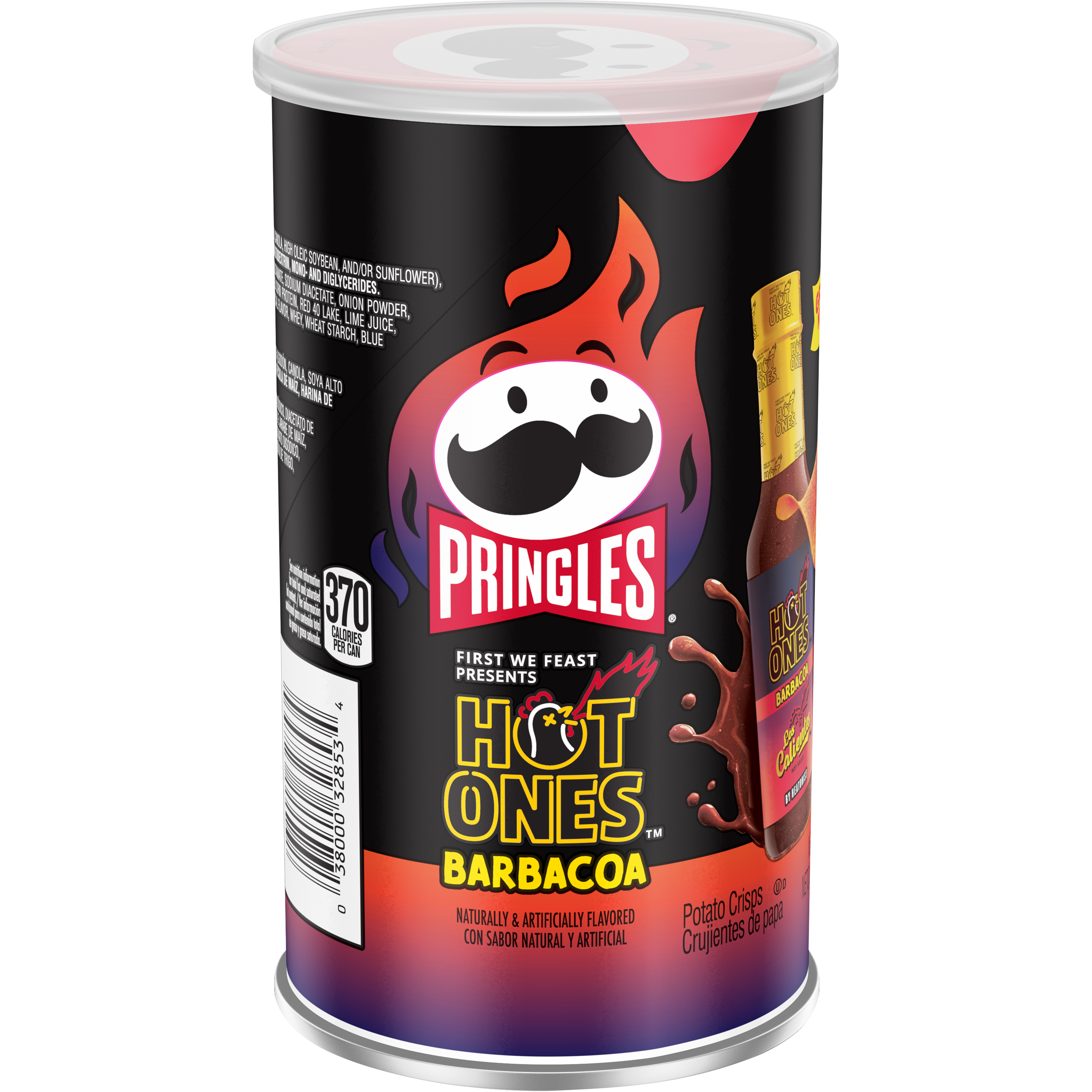 Pringles Hot Ones Barbacoa 2.5oz x 12ct