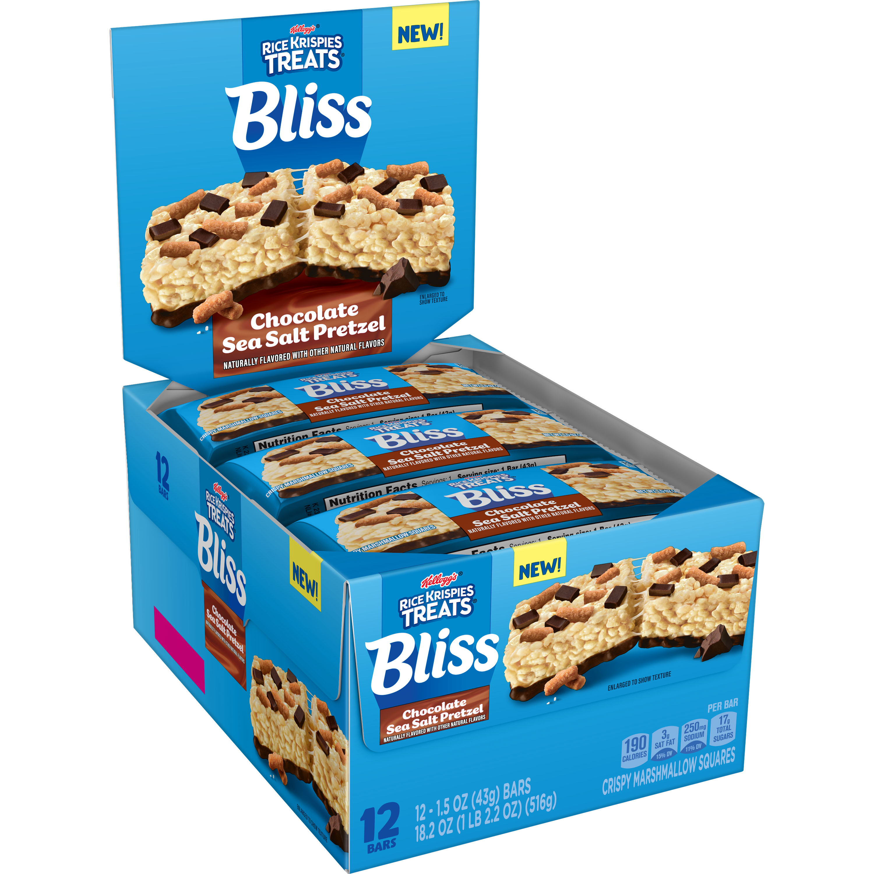 Rice Krispies Treats Bliss Chocolate Sea Salt Pretzel 1.5oz x 12ct