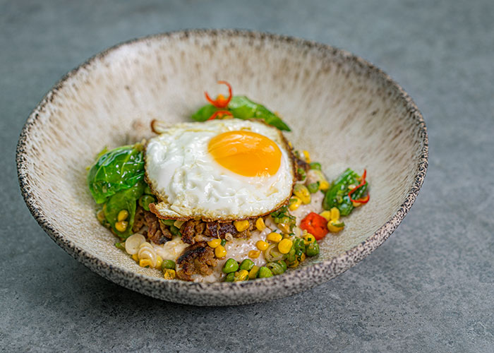 Creamy Bulgur and Succotash with MorningStar Farms® Veggie Chorizo Crumbles