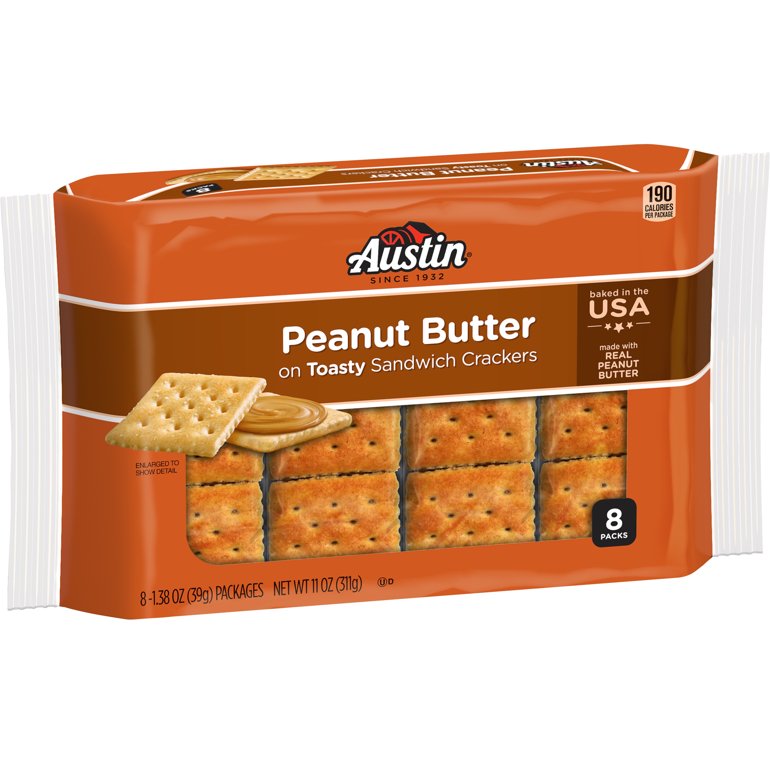 Austin Toasty Crackers with Peanut Butter