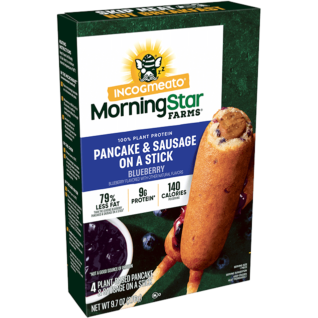 Incogmeato® Plant Based Blueberry Pancake and Sausage on a Stick  Image