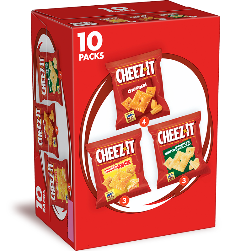 Cheez-It® Variety Snack Packs (Cheddar Jack, White Cheddar, Original) (10CT, 12CT)