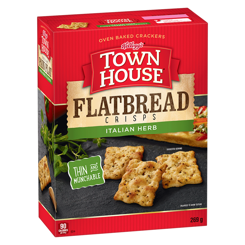 Kellogg’s* Town House* Flatbread Crisps Italian Herb Crackers