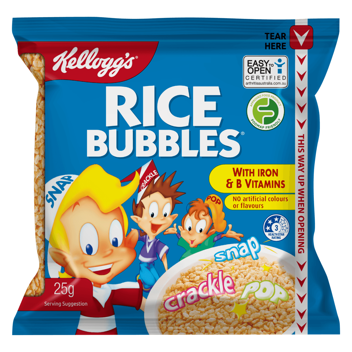 Kellogg's® Rice Bubbles® sachet 150x25g