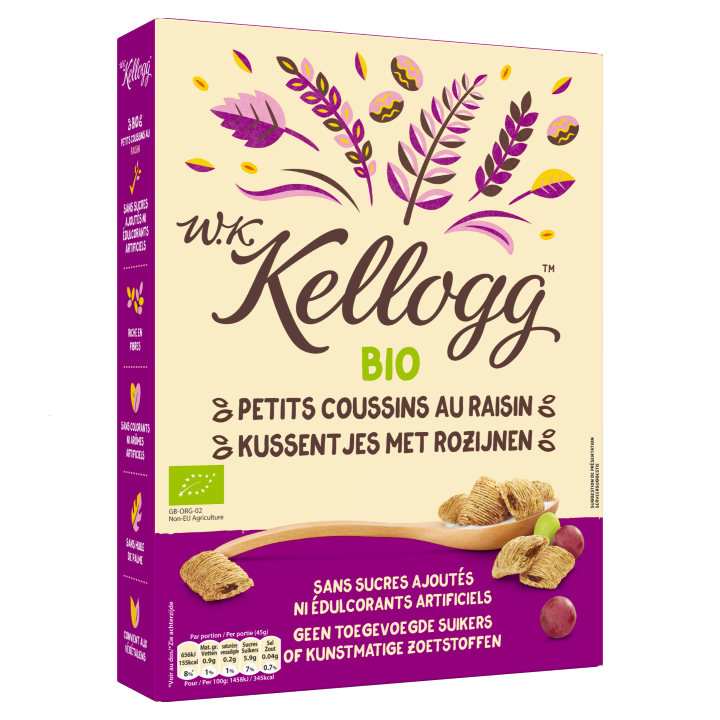 W. K. Kellogg Bio Kussentjes met Rozijnen
